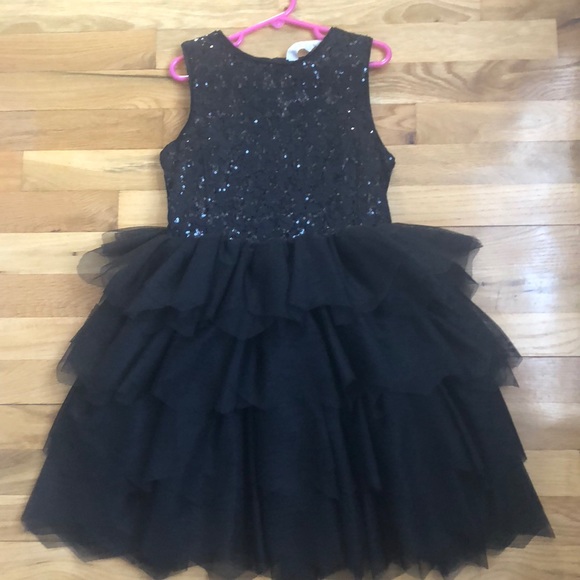 h&m girls black dress